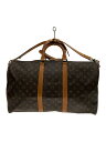 【中古】LOUIS VUITTON◆キーポル・バンドリエール50_モノグラム・キャンバス_BRW/PVC/BRW【バッグ】