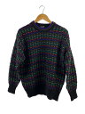 【中古】Christian Dior MONSIEUR◆ニット・セーター(厚手)/FREE/ウール/BLK/総柄【メンズウェア】(4)