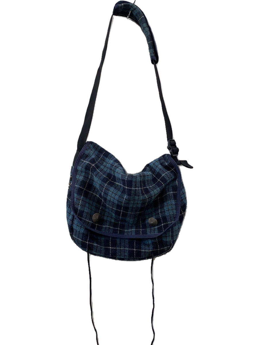 Men'S Bag - 【中古】PORTER◆ショルダーバッグ/ウール/ブルー/チェック//【バッグ】
