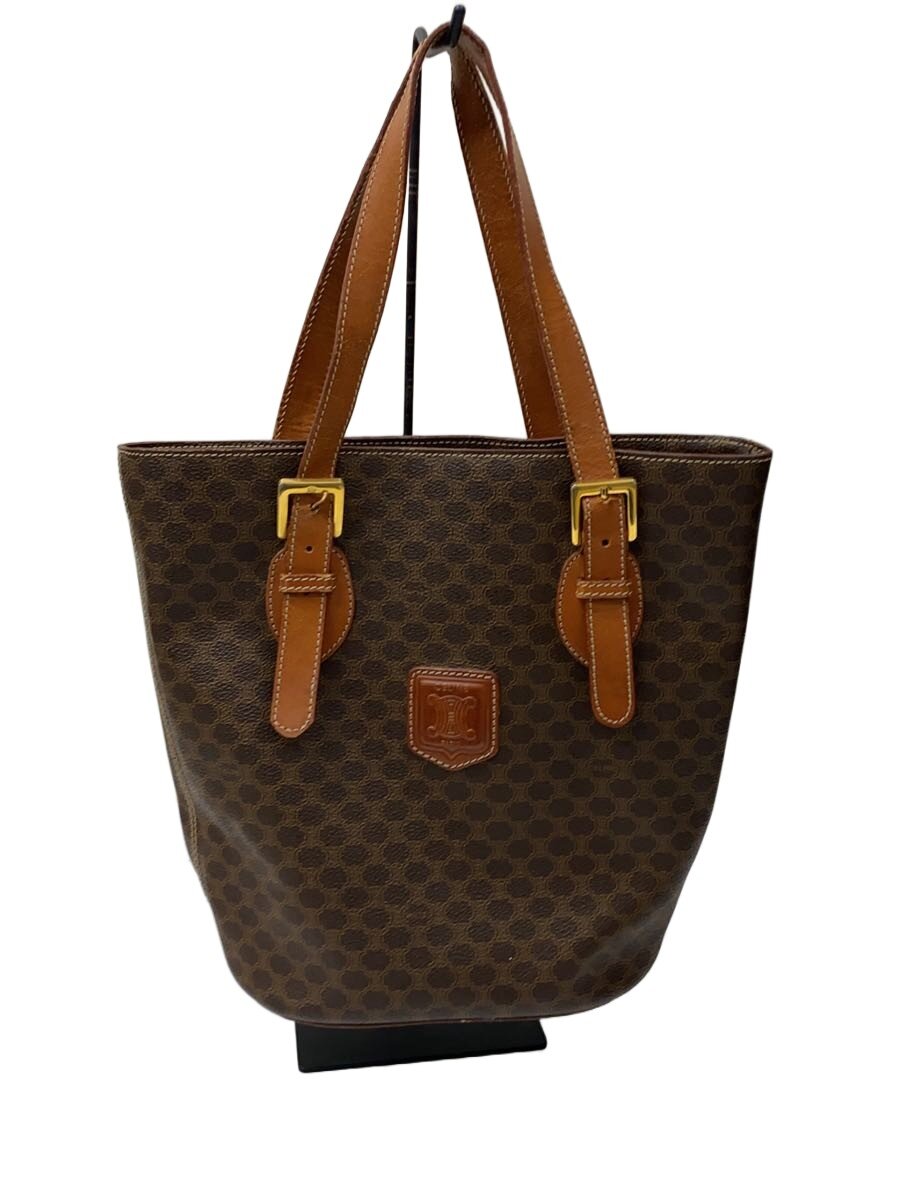 CELINE - 【中古】CELINE◆トートバッグ/--/BRW/マカダム柄【バッグ】