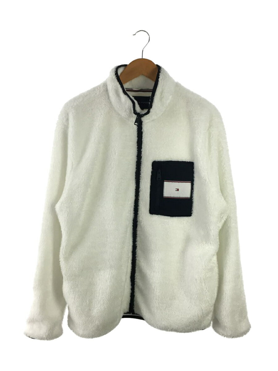 【中古】TOMMY HILFIGER◆トップス/XL/ポリエステル/WHT/無地【メンズウェア】