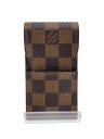 【中古】LOUIS VUITTON◆エテュイ・シガレット_ダミエ・エベヌ_BRW/--/BRW/メンズ//【服飾雑貨他】