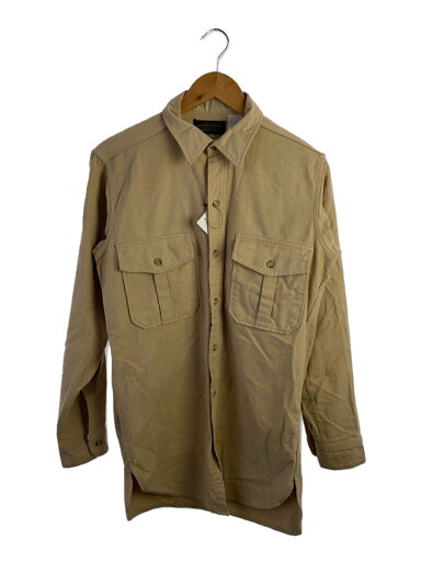 【中古】EDDIE BAUER◆ネルシャツ/M/コットン/BEG/無地【メンズウェア】 【中古】EDDIE BAUER◆ネルシャツ/M/コットン/BEG/無地【メンズウェア】