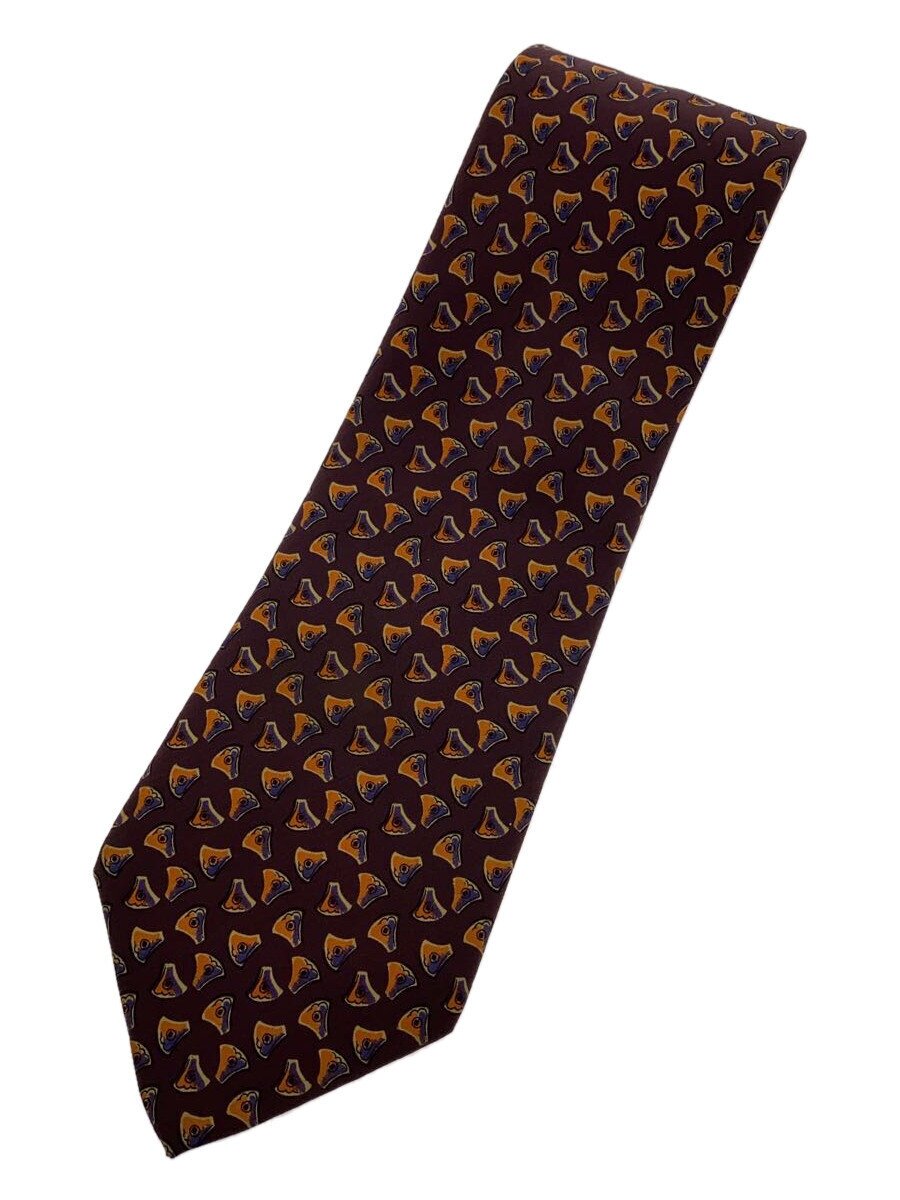 【中古】Christian Dior◆ネクタイ/シルク/BRW/総柄/メンズ【服飾雑貨他】
