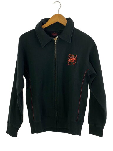 【中古】R.J.B◆シルク混スウェットジップジャケット/40/コットン/BLK/無地【メンズウェア】 【中古】R.J.B◆シルク混スウェットジップジャケット/40/コットン/BLK/無地【メンズウェア】