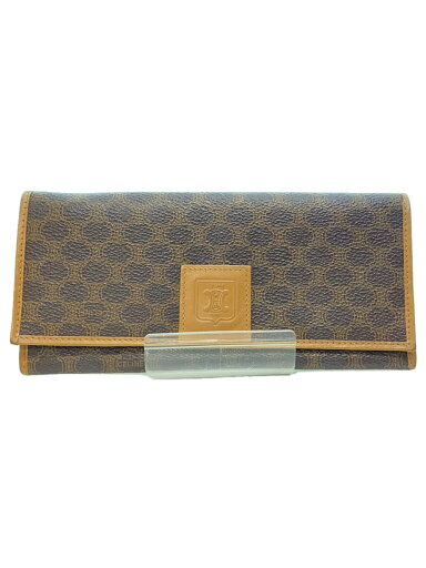 【中古】CELINE◆マカダム/折り長財布/PVC/ブラウン/茶/総柄/レディース【服飾雑貨他】 【中古】CELINE◆マカダム/折り長財布/PVC/ブラウン/茶/総柄/レディース【服飾雑貨他】