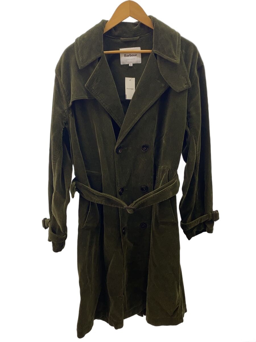 【中古】Barbour◆トレンチコート/40/コーデュロイ/KHK/2002205【メンズウェア】