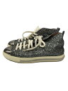 【中古】MIU MIU◆ハイカットスニーカー/38/SLV/st9555【シューズ】