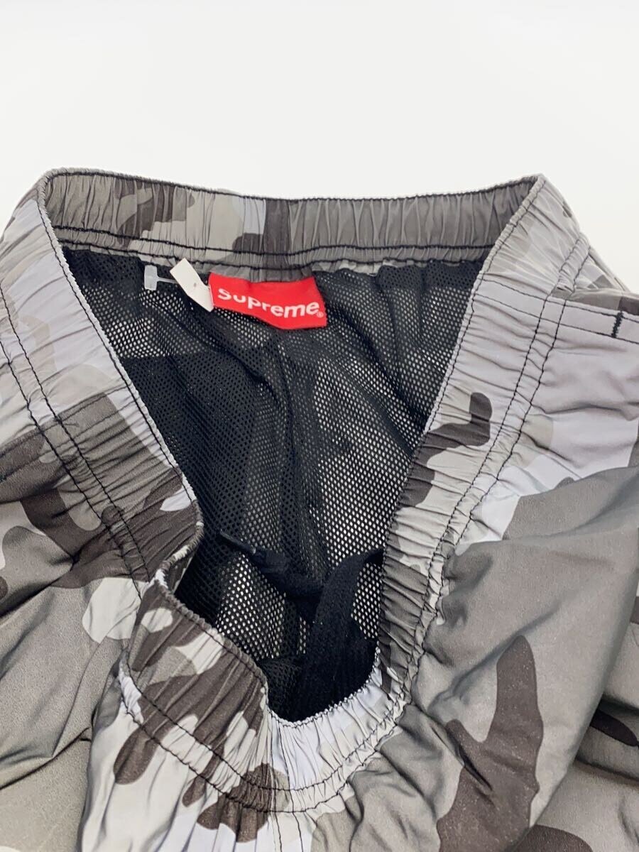 【中古】Supreme◆18AW/Reflective Camo Warm Up Pant/ボトム/S/ポリエステル/GRY/カモフラ【メンズウェア】