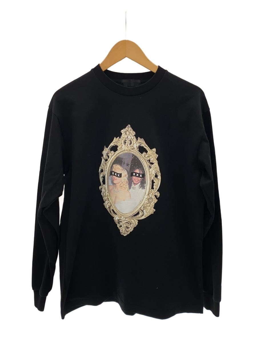 【中古】GOD SELECTION XXX◆マドンナ&マイケルジャクソン/長袖Tシャツ/L/コットン/BLK/プリント【メンズウェア】