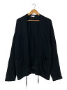 【中古】FACCIES◆カーディガン(薄手)/2/コットン/ブラック/FCS19SK【メンズウェア】