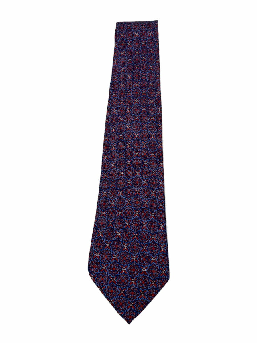 楽天2nd STREET 楽天市場店【中古】GUCCI◆ネクタイ/シルク/BLU/総柄/メンズ【服飾雑貨他】