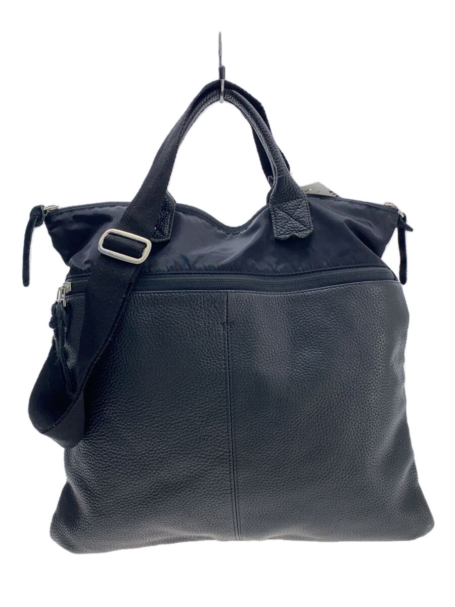 【中古】kiruna◆ヘルメットバッグ/ナイロン×レザー/ショルダー/トートバッグ/ナイロン/BLK【バッグ】