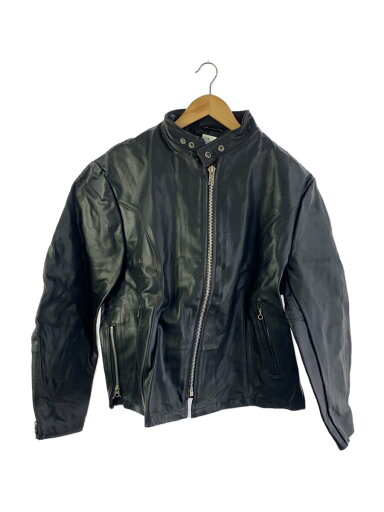 【中古】70s/EXCELLEDレザージャケット/44/レザー/BLK/無地//【メンズウェア】 【中古】70s/EXCELLEDレザージャケット/44/レザー/BLK/無地//【メンズウェア】