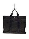 【中古】HERMES◆トートバッグ/コットン/GRY/無地/エールライントーMM【バッグ】(4)