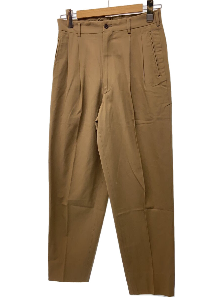 【中古】COMME des GARCONS HOMME◆2タックスラックスパンツ/S/コットン/BEG/HP-02022S/左裾シミ有//【メンズウェア】