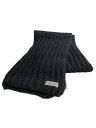 【中古】BEAMS◆マフラー/アクリル/BLK/無地/メンズ【服飾雑貨他】
