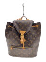 【中古】LOUIS VUITTON◆モンスリMM_モノグラム・キャンバス_BRW/PVC/BRW/モノグラム【バッグ】