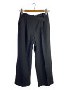 【中古】TODAYFUL◆24SS/Asymmetry Twill Trousers/36/ポリエステル/BLK/12410702【レディースウェア】