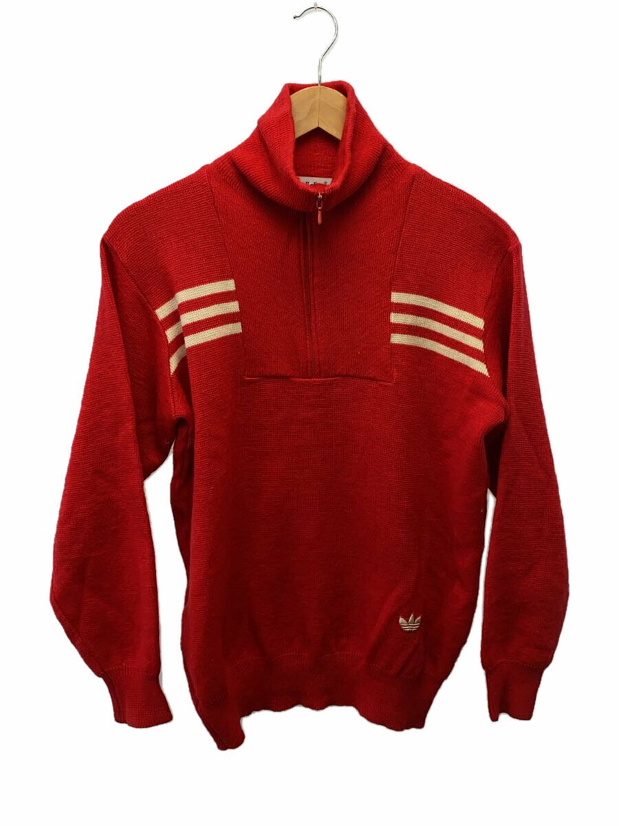 【中古】adidas◆80s/ニット・セーター(厚手)/L/ウール/ADS-840【メンズウェア】