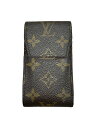 【中古】LOUIS VUITTON◆エテュイ・シガレット_モノグラム・キャンバス_BRW/PVC/BRW/モノグラム/メンズ【服飾雑貨他】