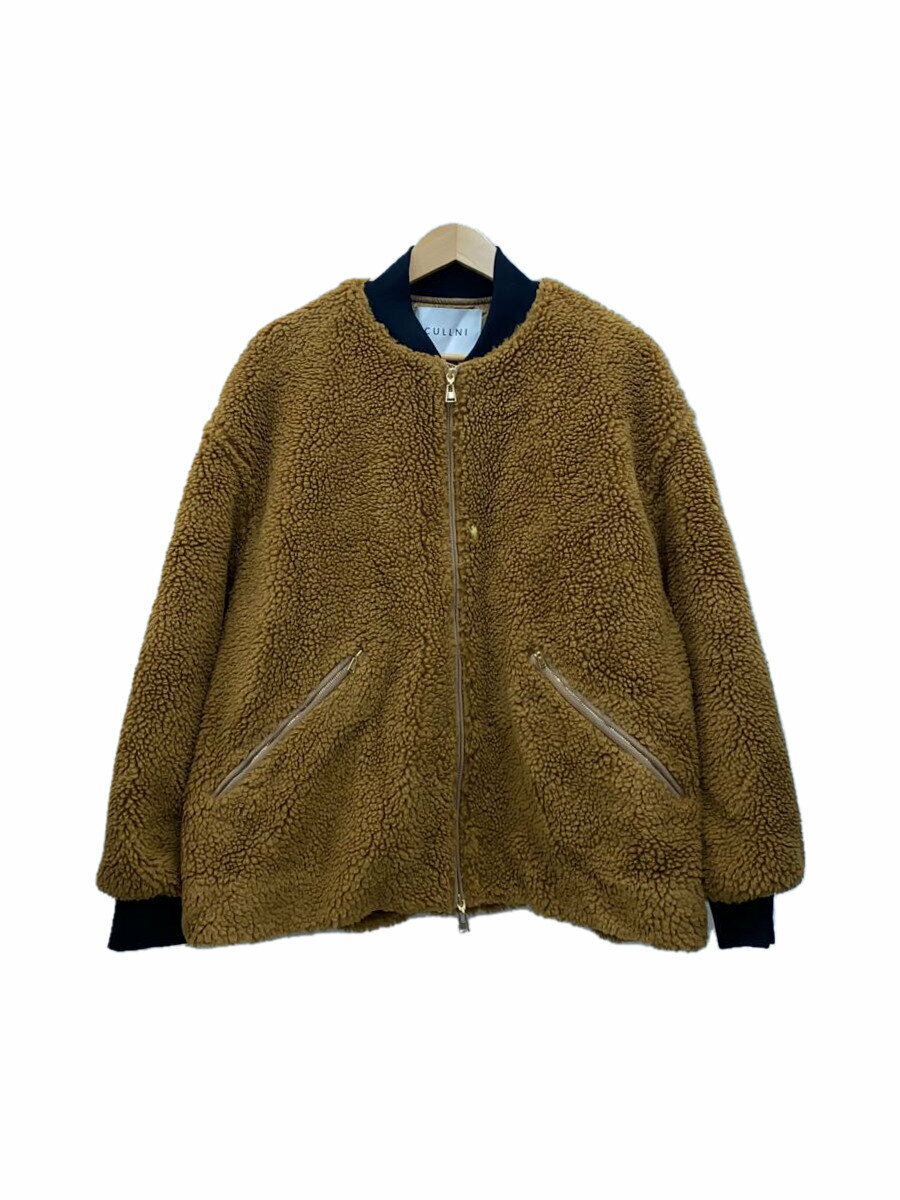 【中古】CULLNI◆Wool Boa Front Zip Blouson/1/ポリエステル/BRW/無地/23-AW-029【メンズウェア】