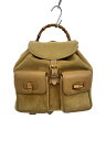 【中古】GUCCI◆リュックサック_バンブー/レザー/BRW【バッグ】