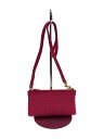 【中古】BOTTEGA VENETA◆ポーチ/レザー/PNK/総柄【バッグ】
