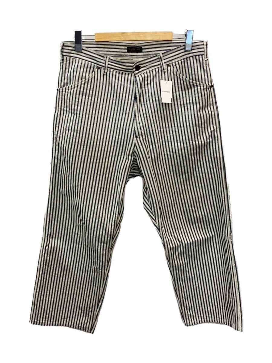 【中古】A VONTADE◆ペインターパンツ/XL/コットン/BLU/ストライプ【メンズウェア】