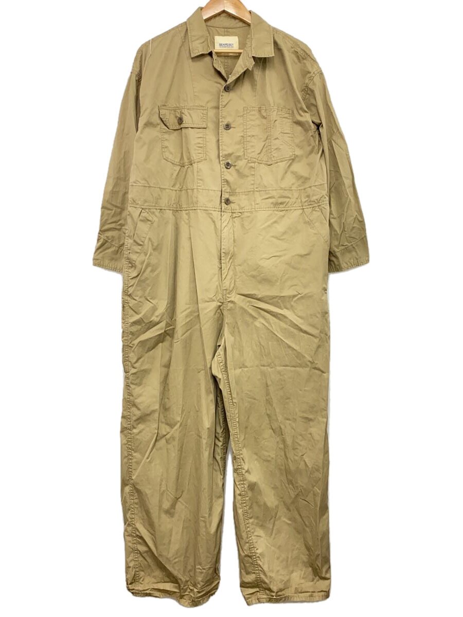 【中古】BEAMS BOY◆ビッグワークオールインワン//コットン/KHK/無地/13-17-0038-652//【レディースウェア】