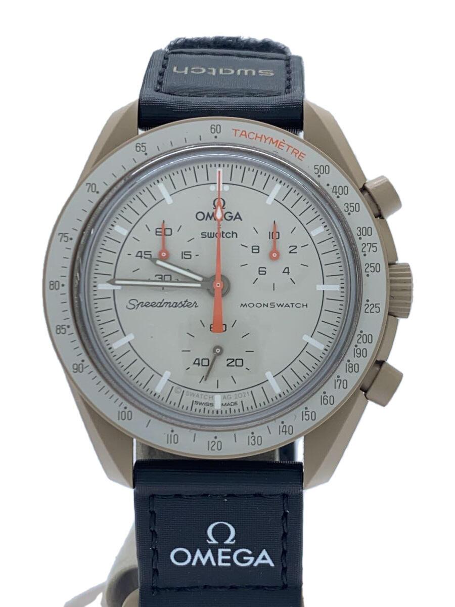 SWATCH◆クォーツ腕時計/アナログ/--/BEG/BLK