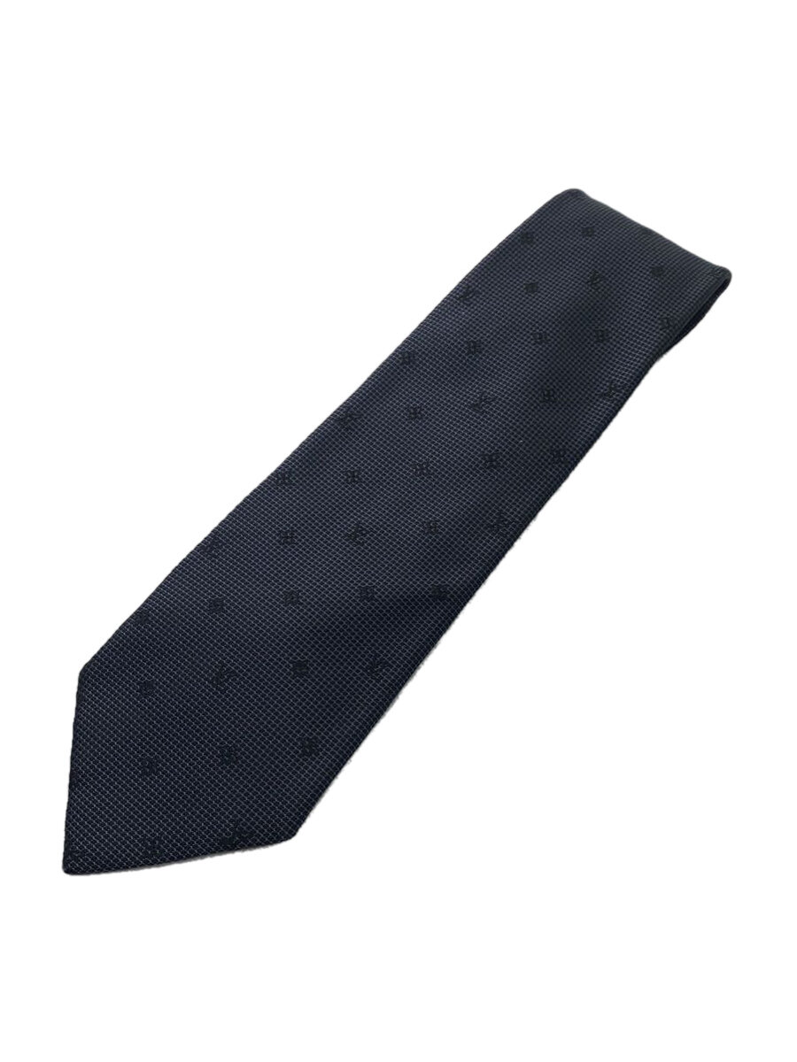 【中古】LOUIS VUITTON◆ネクタイ/シルク/NVY/総柄/メンズ【服飾雑貨他】