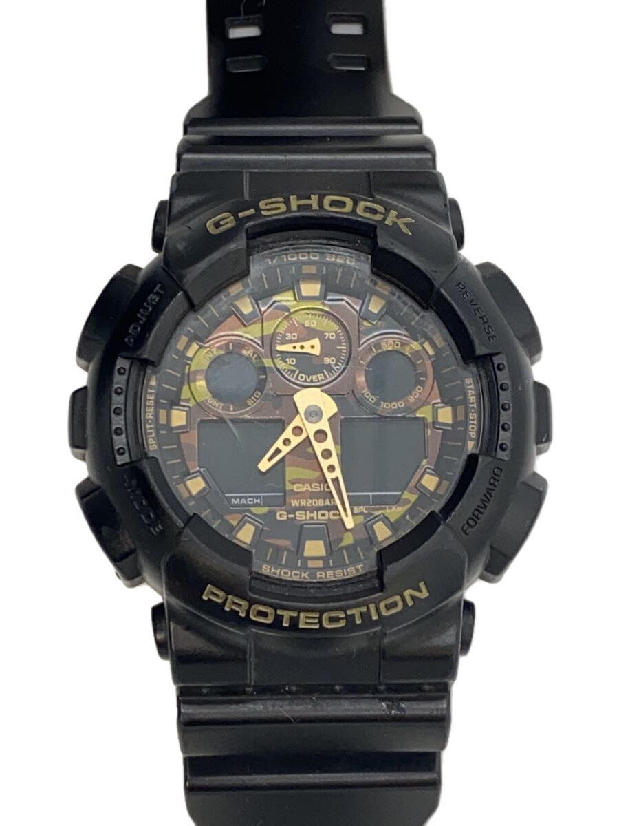 【中古】CASIO◆クォーツ腕時計・G-SHOCK/デジアナ/BLK【服飾雑貨他】