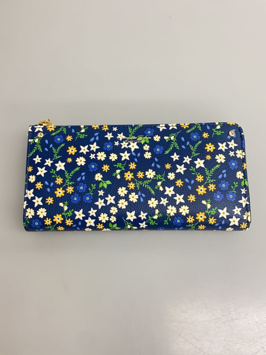 【中古】Samantha Thavasa Petit Choice◆長財布/レザー/NVY/花柄/レディース【服飾雑貨他】