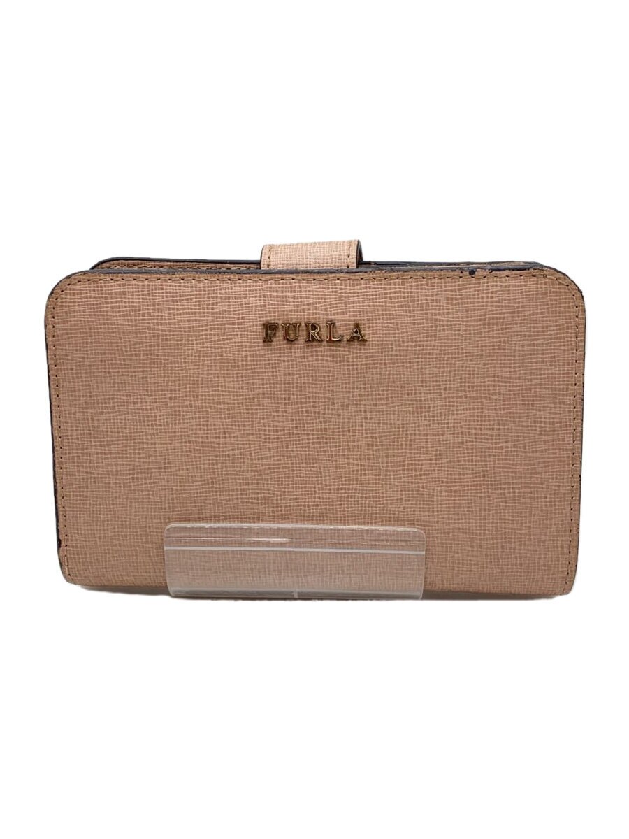 【中古】FURLA◆2つ折り財布/--/PNK/無�
