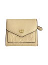 【中古】COACH◆3つ折り財布/レザー/CRM/レディース/CC498【服飾雑貨他】