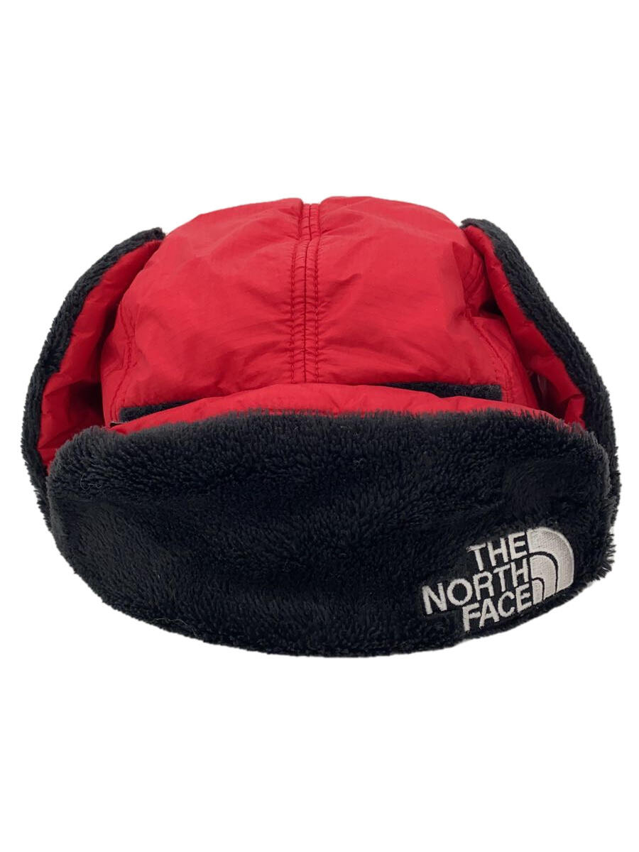 【中古】THE NORTH FACE◆Him Fleece Cap/ヘッドウェア/FREE/ナイロン/RED/無地【服飾雑貨他】