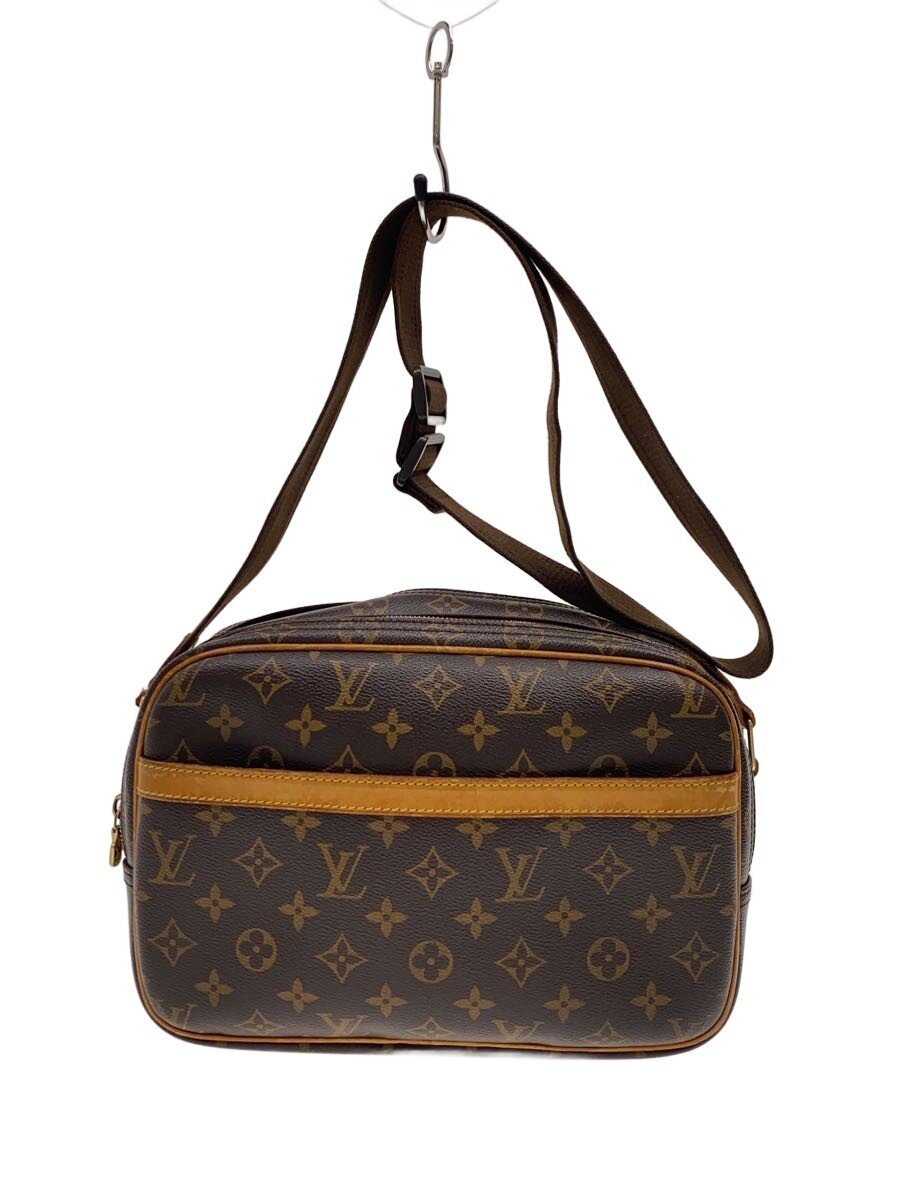 【中古】LOUIS VUITTON◆リポーターPM_モノグラム・キャンバス/PVC/BRW/総柄【バッグ】
