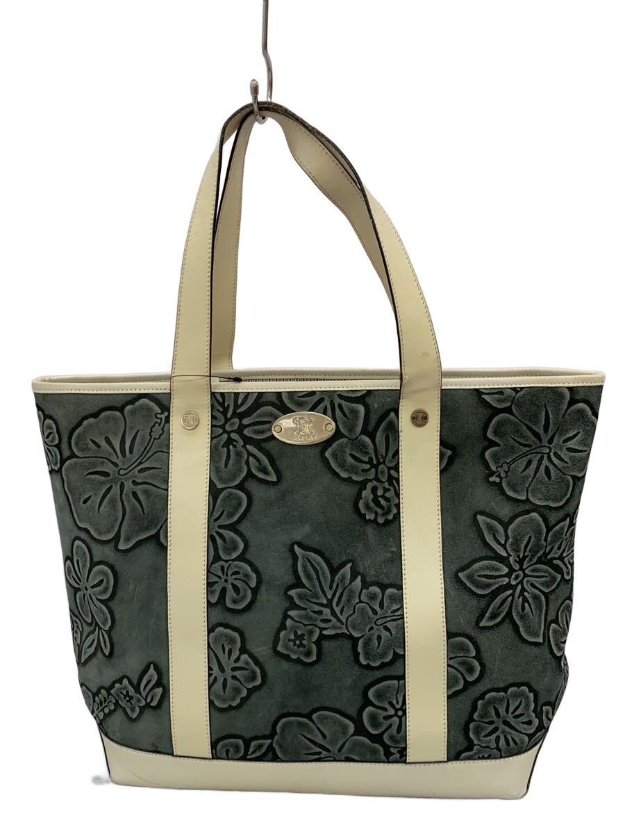 CELINE - 【中古】CELINE◆トートバッグ/--/GRY/花柄【バッグ】