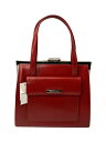 【中古】YVES SAINT LAURENT◆ハンドバッグ/レザー/RED/無地【バッグ】