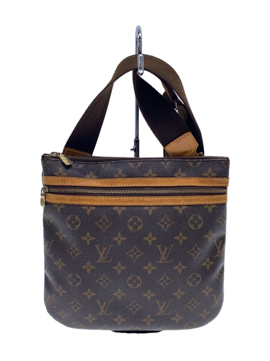 LOUIS VUITTON - 【中古】LOUIS VUITTON◆ポシェット・ボスフォール_モノグラム・キャンバス_BRW/PVC/BRW【バッグ】