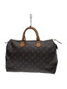 【中古】LOUIS VUITTON◆1)スピーディ35_モノグラム・キャンバス_BRW/--/内側汚れ有【バッグ】(4)