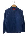 【中古】Supreme◆使用感有/長袖シャツ/S/コットン/NVY【メンズウェア】