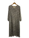 【中古】UNITED ARROWS◆長袖ワンピース/--/ポリエステル/ベージュ/レオパード/1526-215-3242//【レディースウェア】(4)