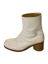 【中古】Maison Margiela◆ブーツ/40/WHT/レザー【シューズ】