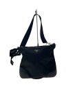 【中古】PRADA◆ショルダーバッグ/ナイロン/BLK【バッグ】