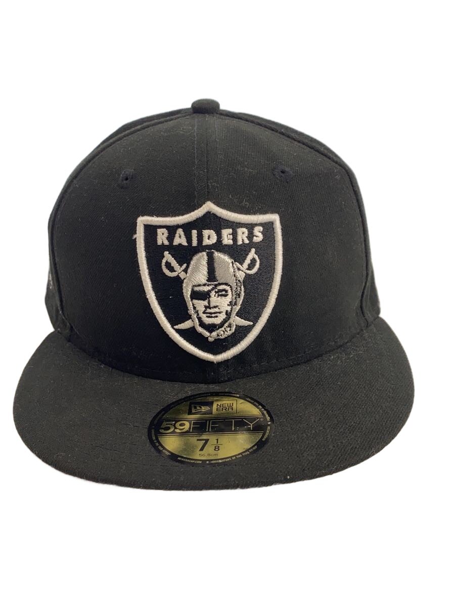 【中古】NEW ERA◆キャップ/7 1/8/ポリエステル/BLK/メンズ/NFL/Las Vegas Raiders ...