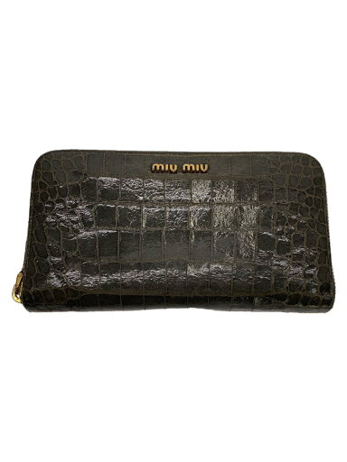 【中古】MIU MIU◆長財布/レザー/KHK/アニマル/レディース【服飾雑貨他】 【中古】MIU MIU◆長財布/レザー/KHK/アニマル/レディース【服飾雑貨他】