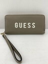 【中古】GUESS◆長財布/グレー/レディース/ラウンドファスナー/カードポケット/小銭入れ/札入れ/【服飾雑貨他】