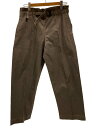 【中古】me ISSEY MIYAKE◆ボトム/FREE/ポリエステル/GRY/MI43FF251/FLAT DENIM【レディースウェア】